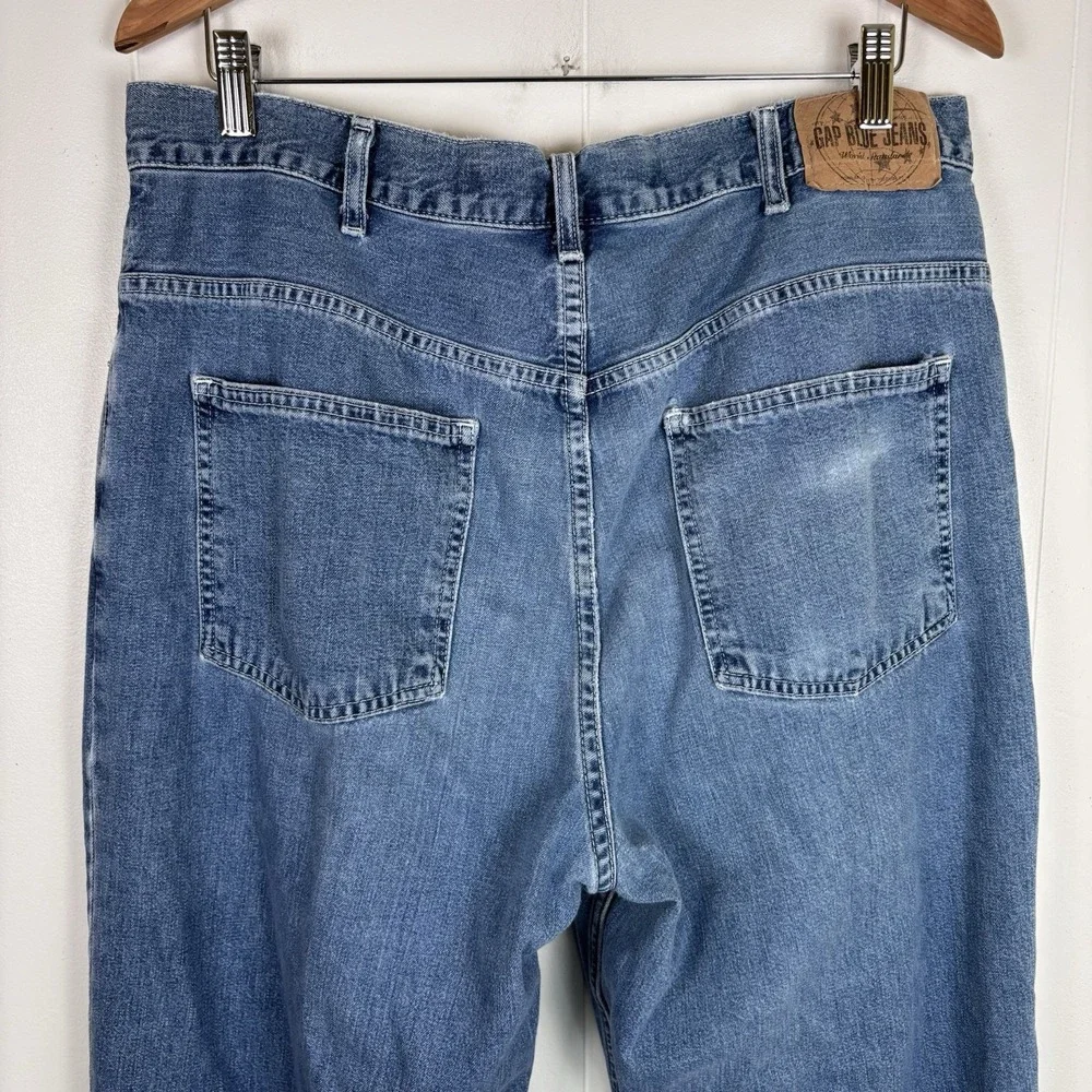 Vintage 90s Y2K Gap Skater Jeans Baggy Distressed Denim Mens 36x31.5‎